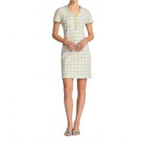 NEW WEILL pastel tweed mini dress in green